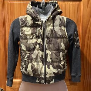 Tucker + Tate Kids' Mountain Crest Nylon & Fleece Hooded Camo Jacket